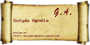 Gulyás Agnéta névjegykártya